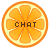 フリー素材 ボタン オレンジ chat
