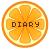 フリー素材 ボタン オレンジ diary