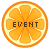 フリー素材 ボタン オレンジ event