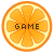 フリー素材 ボタン オレンジ game