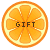 フリー素材 ボタン オレンジ gift