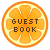 フリー素材 ボタン オレンジ guestbook