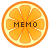 フリー素材 ボタン オレンジ memo