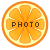 フリー素材 ボタン オレンジ photo