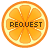 フリー素材 ボタン オレンジ request